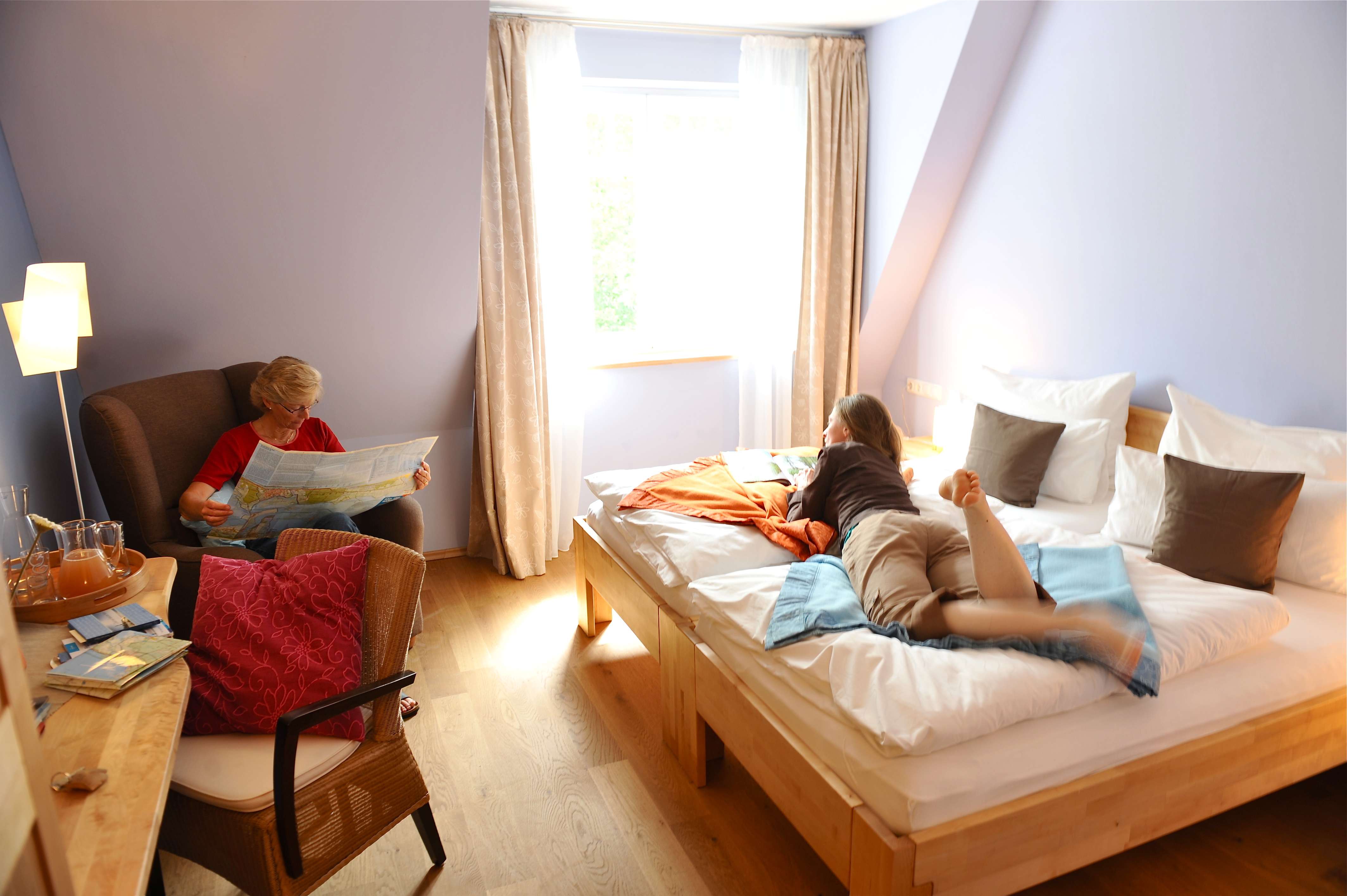 Nature hotel - PLZ 18320 (Deutschland) - Blick in das Doppelzimmer - Ginkgo Mare Bio-Hotel