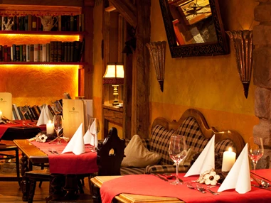 Biohotel: Mattlihüs Restaurant Bibliothek - Biohotel Mattlihüs in Oberjoch